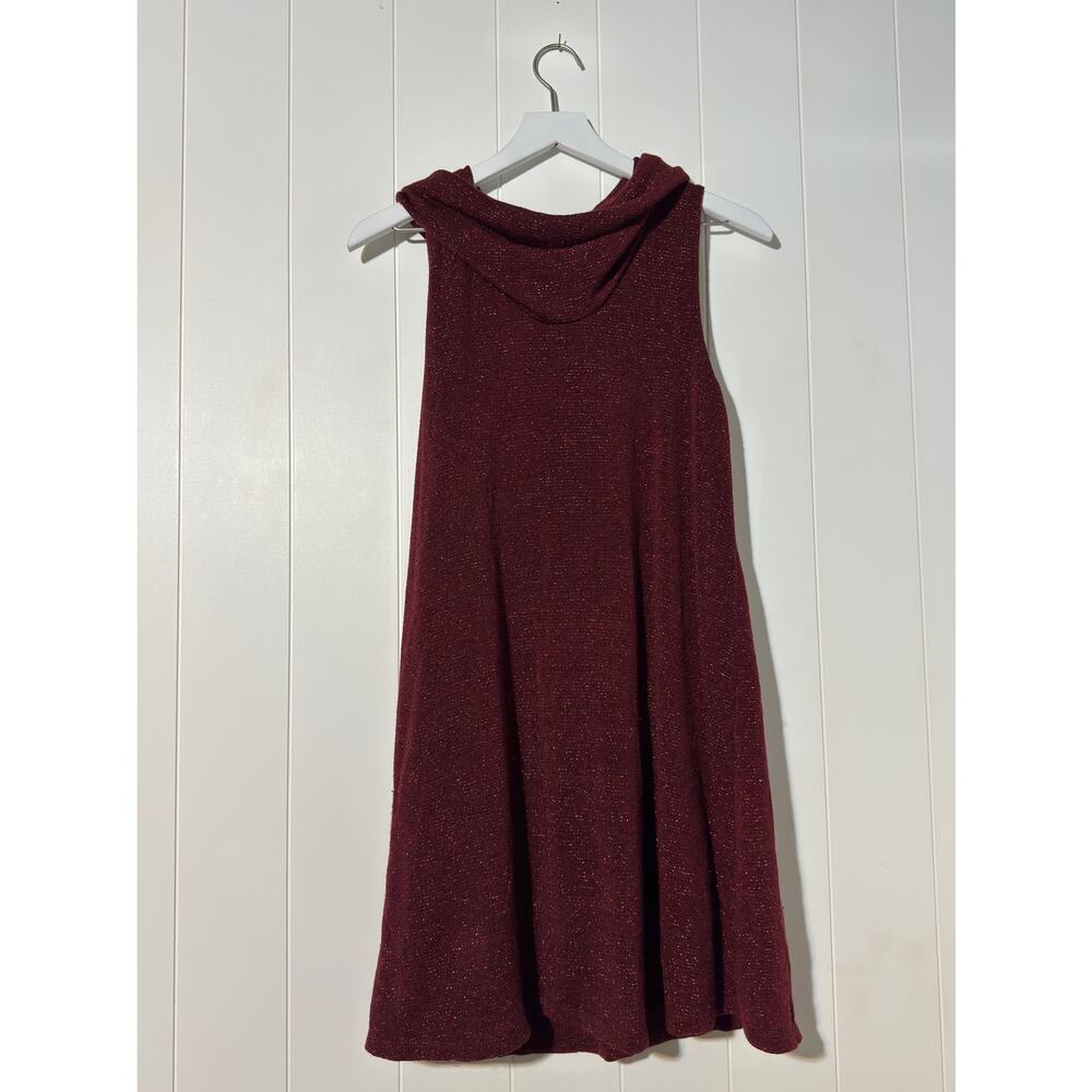 Charming Charlie Sleeveless Cowl Neck Metallic Sparkle Mini Party Lined Dress
